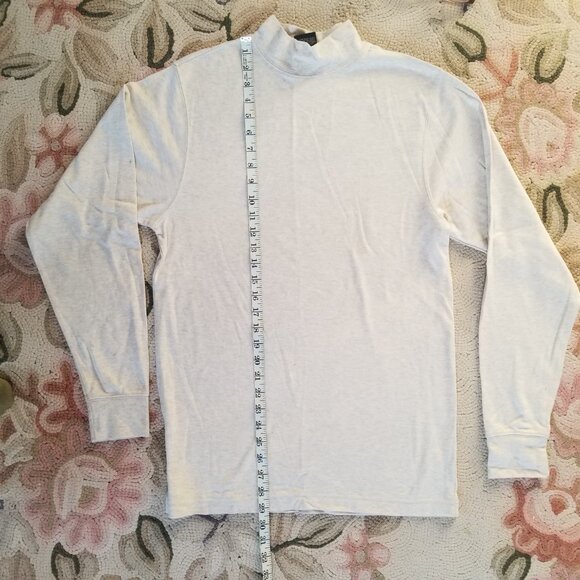 Roundtree & Yorke Long Sleeve Mock Turtleneck Super Soft Heather Tan - Picture 3 of 8